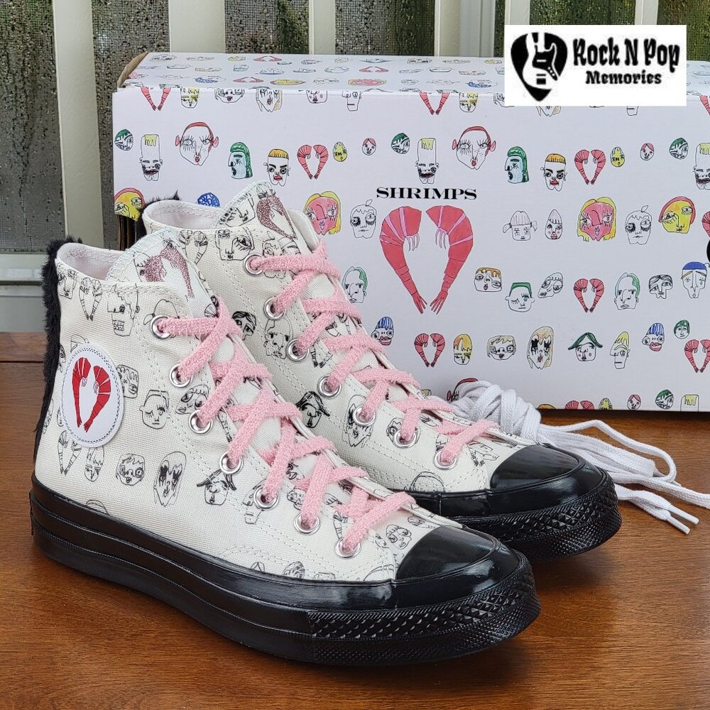 Converse x Shrimps Chuck 70 Hi Women's 563839C White/Black/Black Multi Sizes NWB